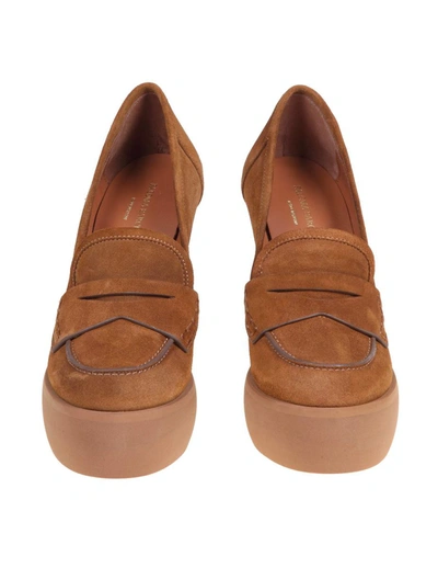 Shop Paloma Barceló Suede Moccasin In Walnut