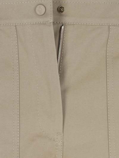 Shop Valentino Trousers In Beige