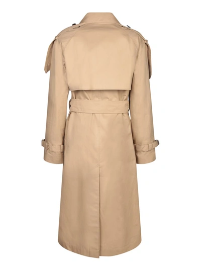 Shop Burberry Trench Coats In Beige