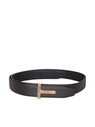 Shop Tom Ford Belts In Black
