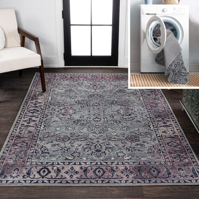 Jonathan Y Victoria Ornate Persian All-over Machine-washable Purple/gray Area Rug