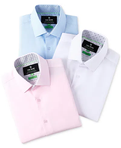Tom Baine Solid Performance Button Down In Pink