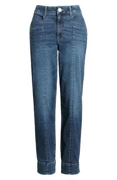 Shop Wit & Wisdom Waist & Waste Seamed High Waist Ankle Straight Leg Jeans In Bl-blue