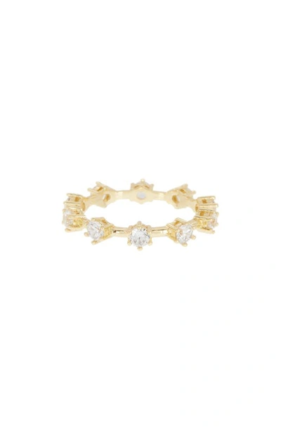 Shop Covet Cubic Zirconia Eternity Band Ring In Gold