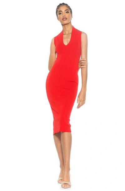 Shop Alexia Admor Letita Knit Midi Dress In Red