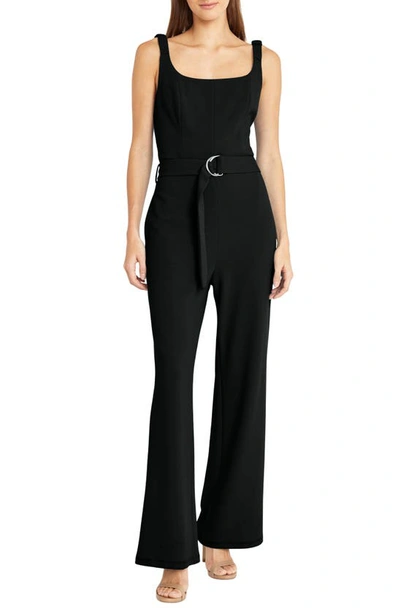 Shop Donna Morgan For Maggy Square Neck Jumpsuit In Black