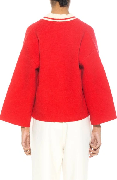 Alexia Admor Gabbi Cardigan In Red