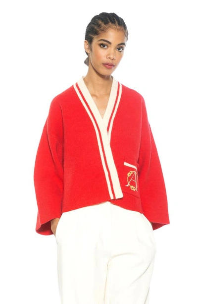 Alexia Admor Gabbi Cardigan In Red