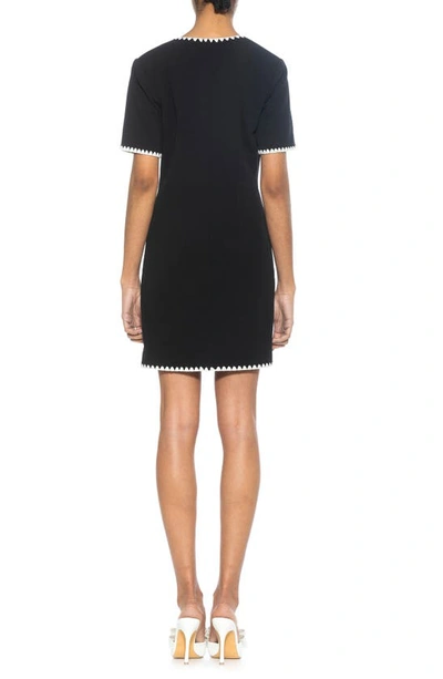 Shop Alexia Admor Jaiya Short Sleeve Button Front Dress In Black