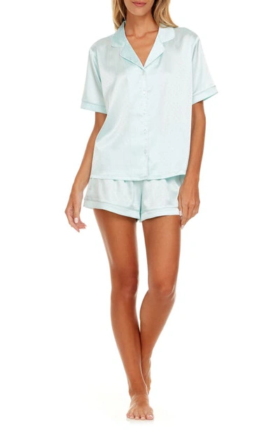 Shop Flora By Flora Nikrooz Jamie Short Pajamas In Aqua