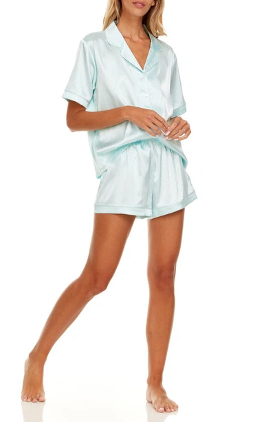 Shop Flora By Flora Nikrooz Jamie Short Pajamas In Aqua