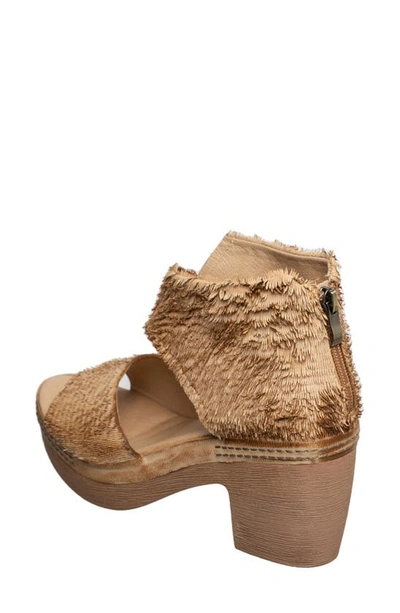 Antelope Talise Block Heel Platform Sandal In Stone Leather