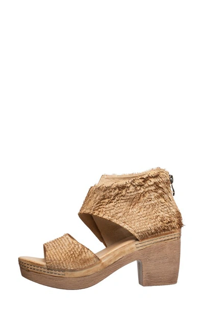 Shop Antelope Talise Block Heel Platform Sandal In Stone Leather