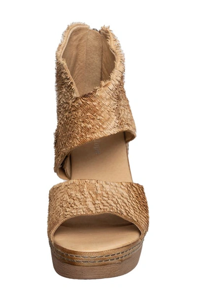 Shop Antelope Talise Block Heel Platform Sandal In Stone Leather