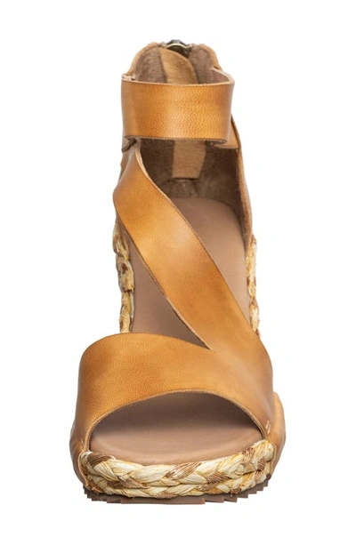 Shop Antelope Davi Espadrille Platform Wedge Sandal In Taupe Leather