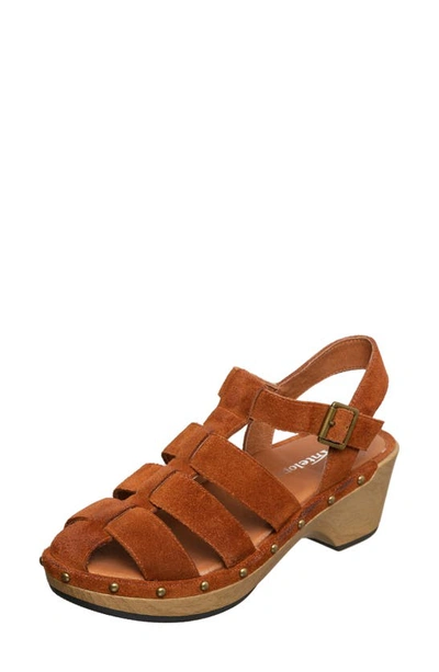 Shop Antelope Macon Stud Sandal In Tobacco Suede