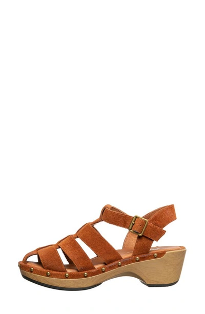Antelope Macon Stud Sandal In Tobacco Suede