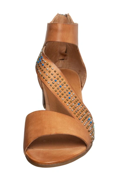 Antelope Birdie Studded Strap Sandal In Tan Leather