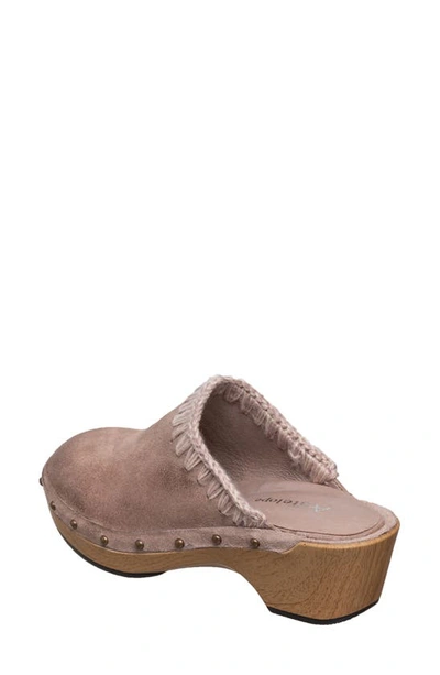 Shop Antelope Hedy Whipstitch Clog In Blush Suede