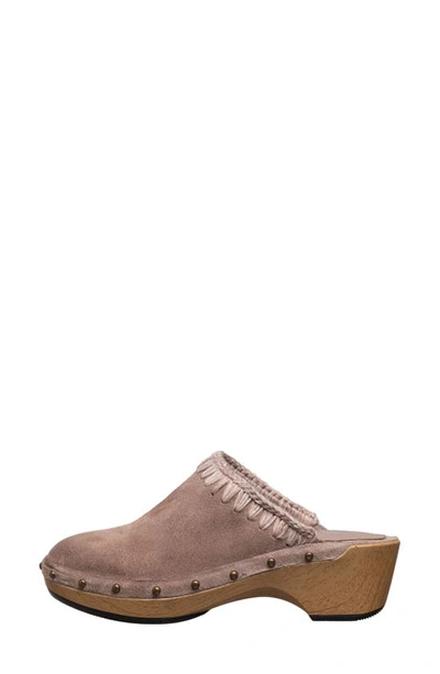 Shop Antelope Hedy Whipstitch Clog In Blush Suede