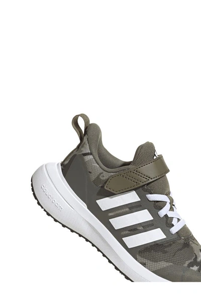 Shop Adidas Originals Kids' Fortarun Running Shoe In Olive/ White/ Olive