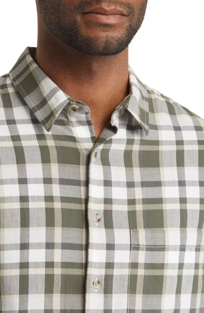 Shop Vince Maison Classic Fit Plaid Button-up Shirt In Sycamore
