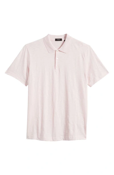Shop Theory Bron D. Cosmos Polo In Soft Pink - 18s