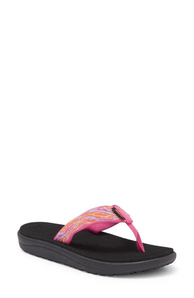 Shop Teva Kids' Voya Flip Flop In Waves Rose Violet