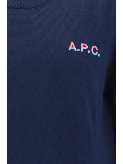 Shop Apc A.p.c. Sweaters In Marine /rose