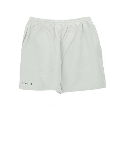 Shop Balenciaga Shorts In Dirty White/black