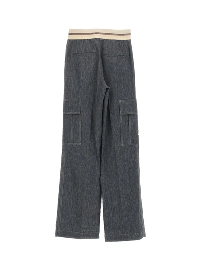 Shop Helmut Lang Trousers In Indigo
