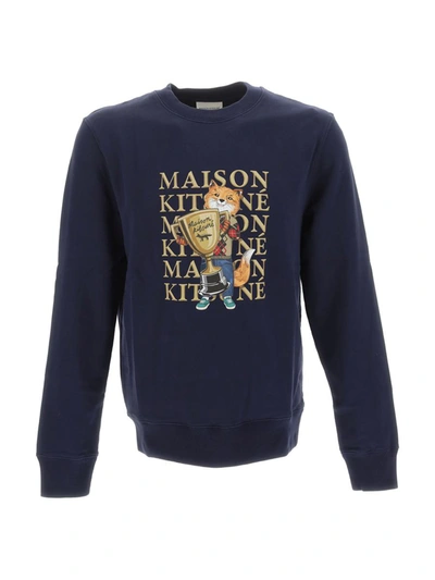 Shop Maison Kitsuné Sweaters In Navy