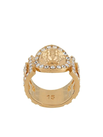 Shop Versace Rings In Gold