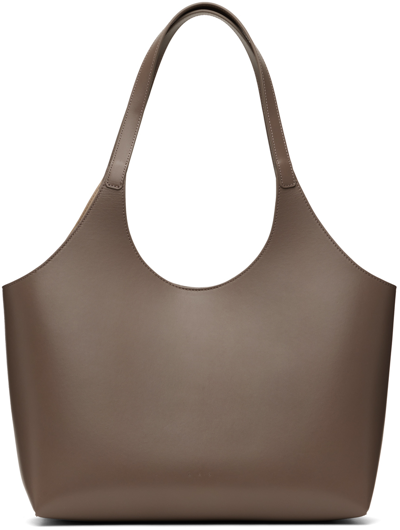 Shop Aesther Ekme Taupe Cabas Tote In 208 Earth