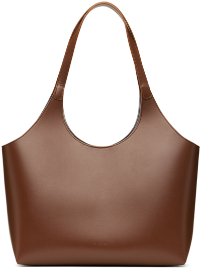 Shop Aesther Ekme Brown Cabas Tote In 206 Brunette