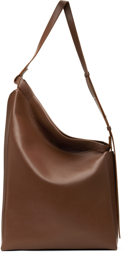 Shop Aesther Ekme Brown Sway Shopper Tote In 206 Brunette