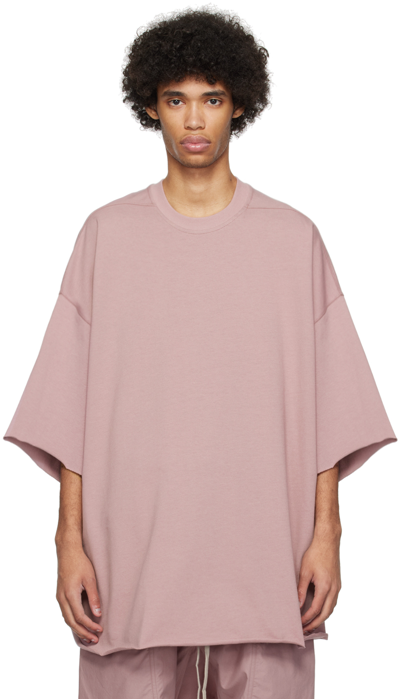 Shop Rick Owens Pink Tommy T-shirt In 63 Dusty Pink