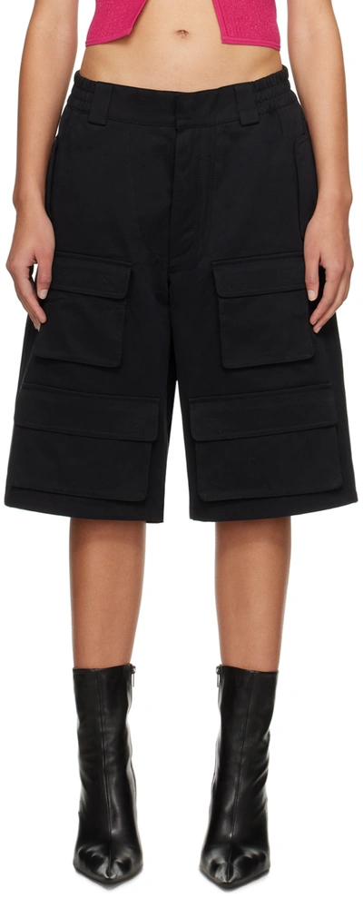 Shop Misbhv Black Four-pocket Cargo Shorts