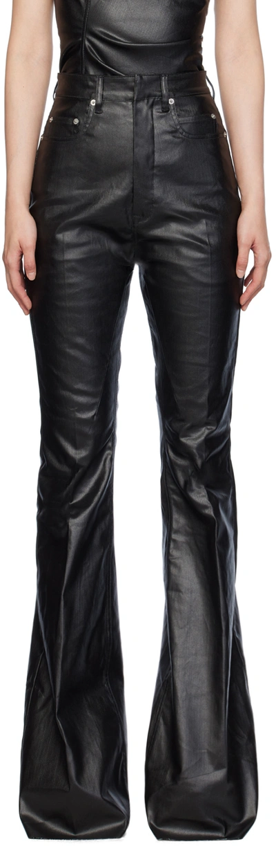 Rick Owens Bootcut Jeans In 09 Black