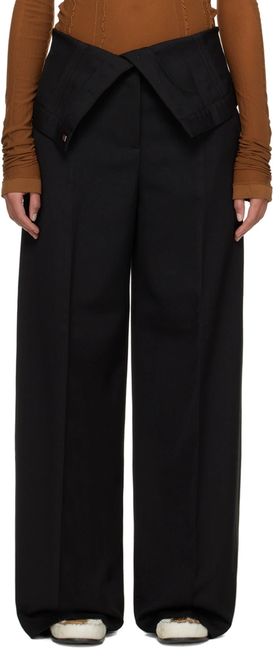 Shop Acne Studios Black Tailored Trousers In 900 Black