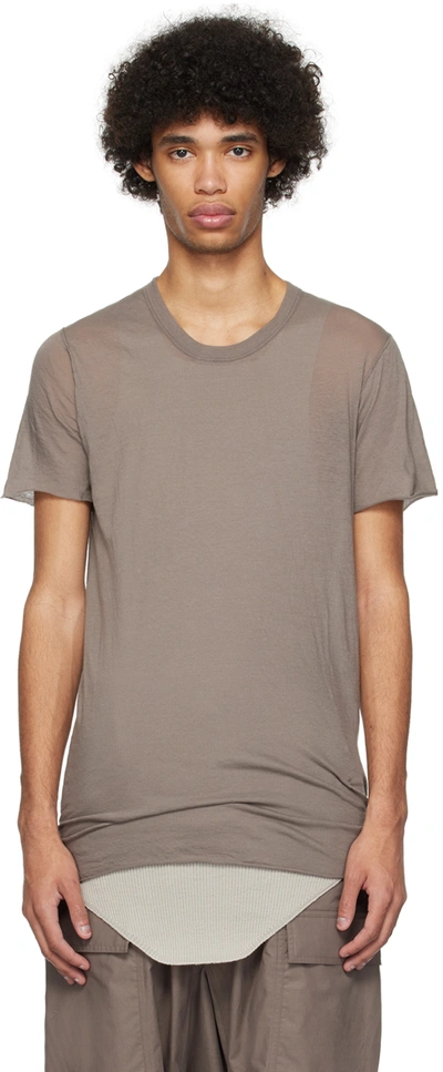 Shop Rick Owens Gray Basic T-shirt In 34 Dust