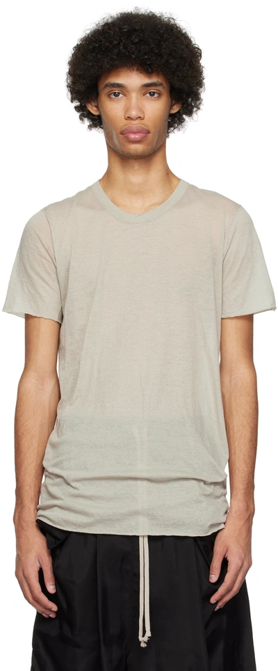 Shop Rick Owens Off-white Basic T-shirt In 08 Pearl