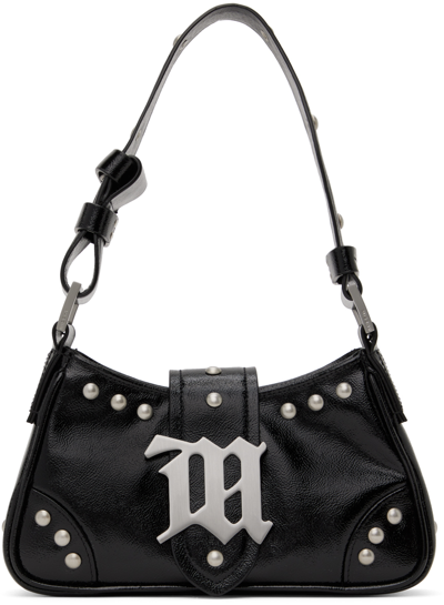 Shop Misbhv Black Leather Studded Small Bag