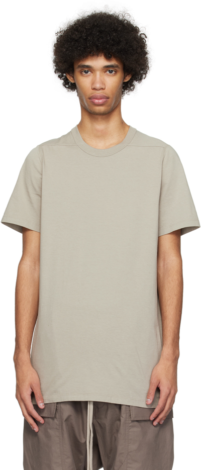 Shop Rick Owens Off-white Level T-shirt In 08 Pearl