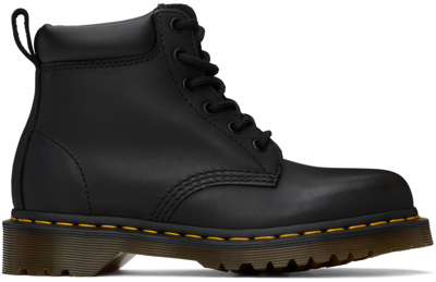 Shop Dr. Martens' Black 939 Leather Lace Up Boots In Black Nappa