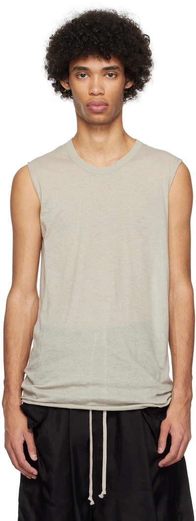 Shop Rick Owens Off-white Basic Tank Top In 08 Pearl