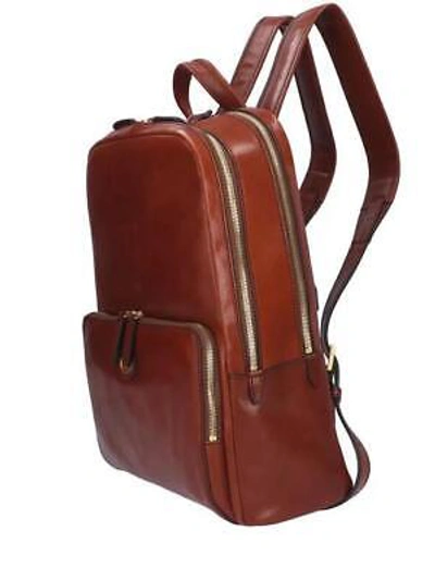 Pre-owned The Bridge Rucksack  Story Reissverschluss Braunem Leder Nd Wahl = P Brown 06481