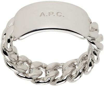 Shop Apc Silver Darwin Ring In Rab Silver