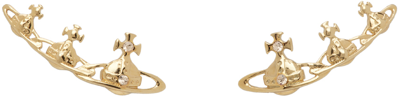 Shop Vivienne Westwood Gold Candy Earrings In R121 Gold Light Colo