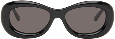Shop Courrèges Black Rave Sunglasses In 9999 Black
